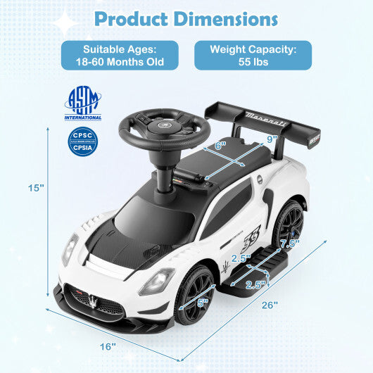 6V Electric Kids Ride on Push Car Maserati Licensed with Foot Pedal and Music-Pink LuxuryLifeWay Online Store