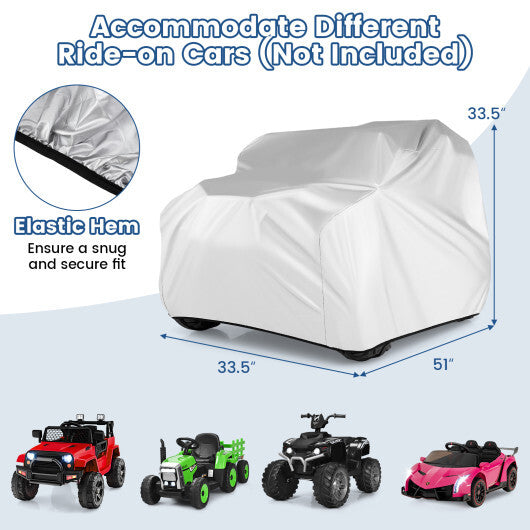 (Only Cover) Kids Car Cover for Power Ride-On Toy Car with Storage Bag LuxuryLifeWay Online Store