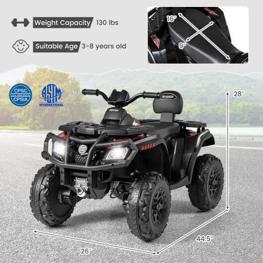 24V Kids ATV 2-Seater with 4 Motors with LED Lights and Music-Blue LuxuryLifeWay Online Store