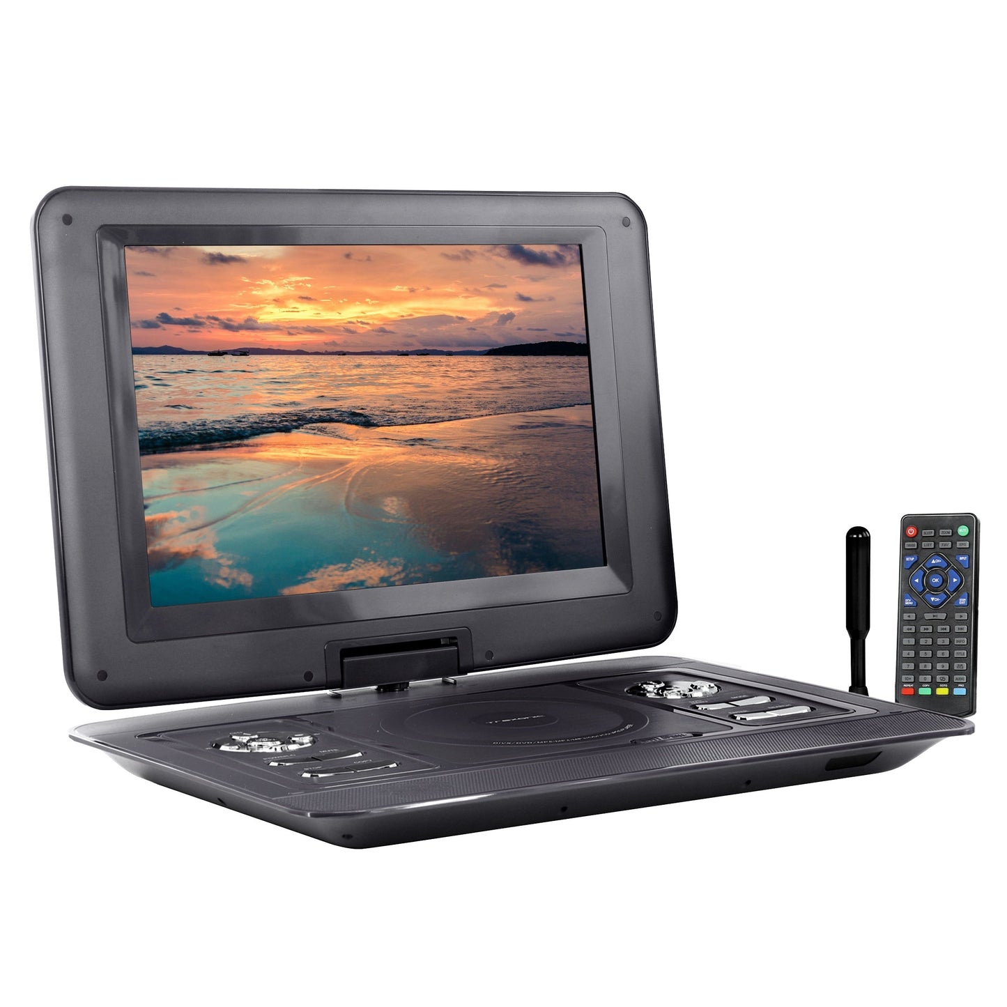 Trexonic 13.3 Inch Portable TV+DVD Player with Color TFT LED Screen and USB/HD/AV Inputs LuxuryLifeWay Online Store