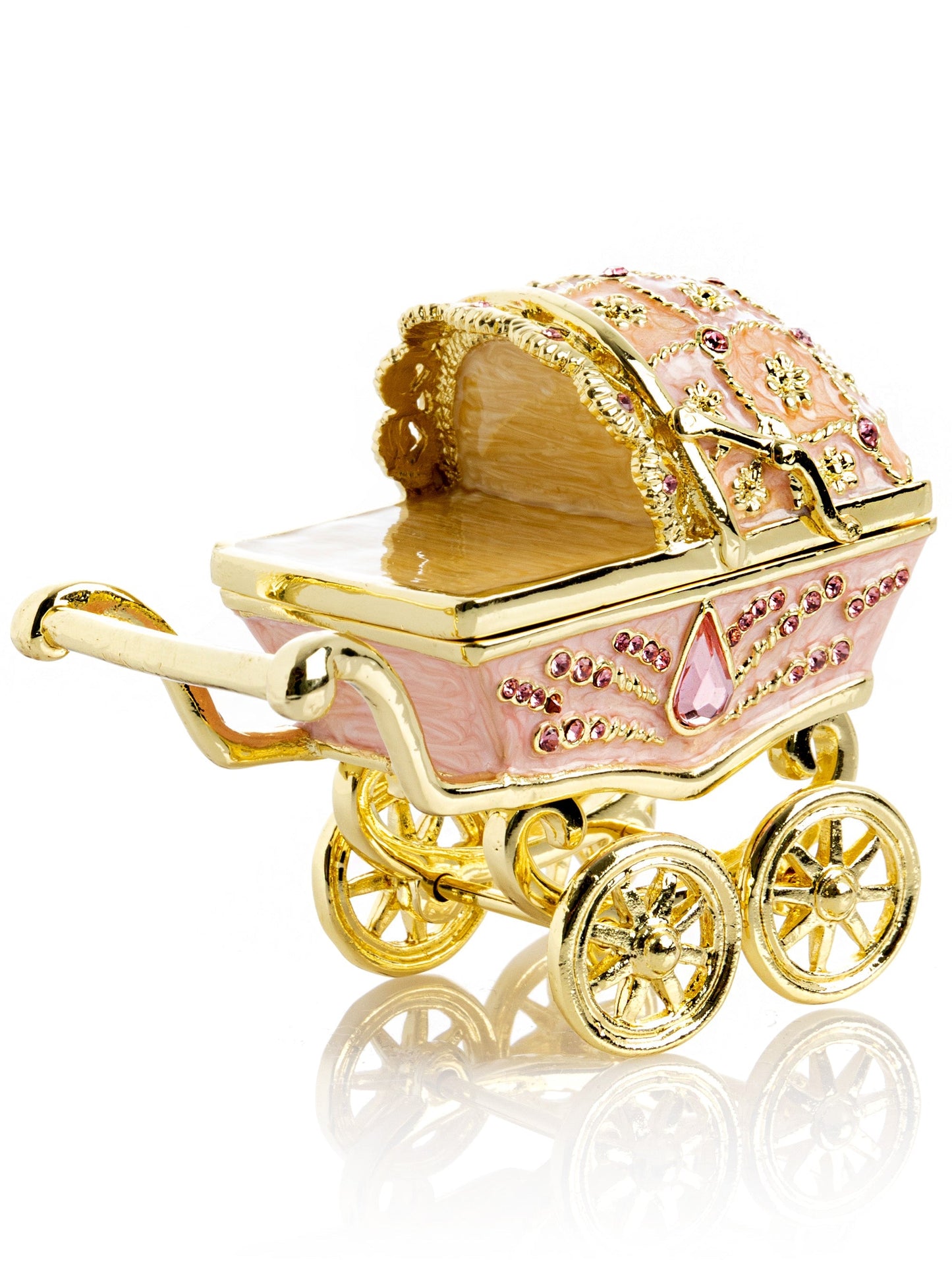 Pink Baby Carriage Trinket Box LuxuryLifeWay Online Store