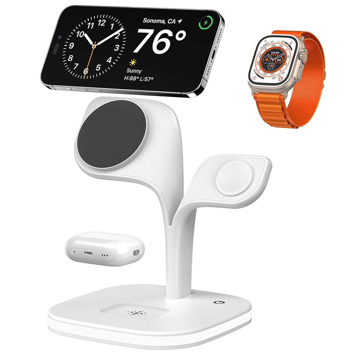 Trexonic 5 in 1 Fast Wireless Charging Station in White LuxuryLifeWay Online Store