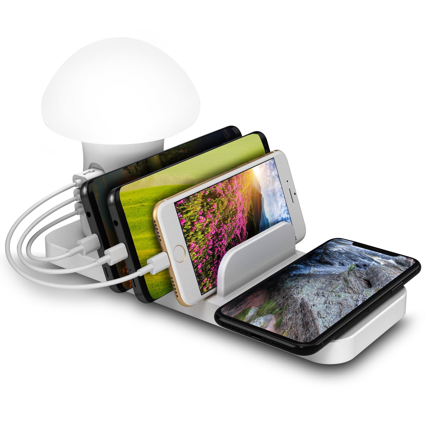 Trexonic 3-in-1 Desk Organizer with Wireless Charging Station and Reading Light LuxuryLifeWay Online Store