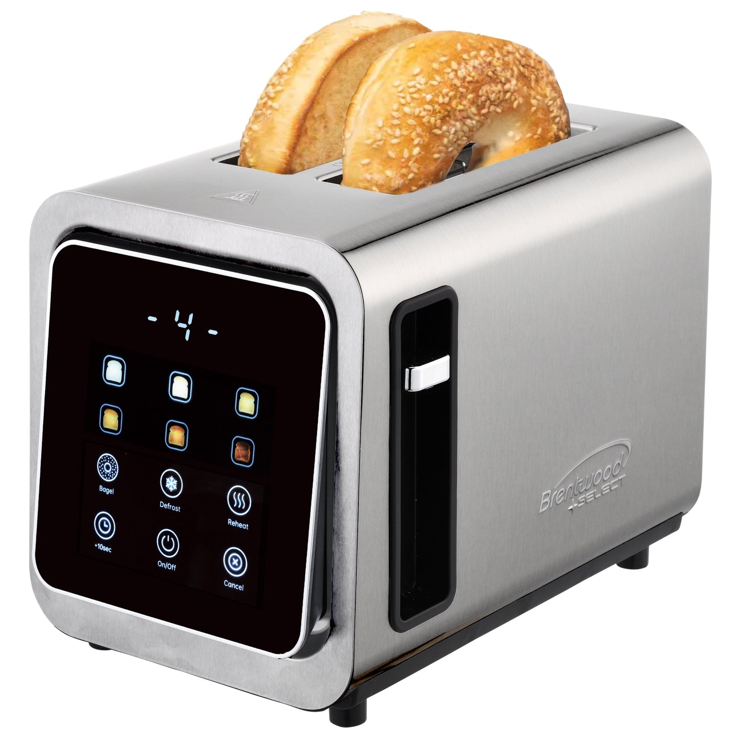 Brentwood Touch Screen 2-Slice Stainless Steel Digital Toaster with Extra Wide Slots LuxuryLifeWay Online Store