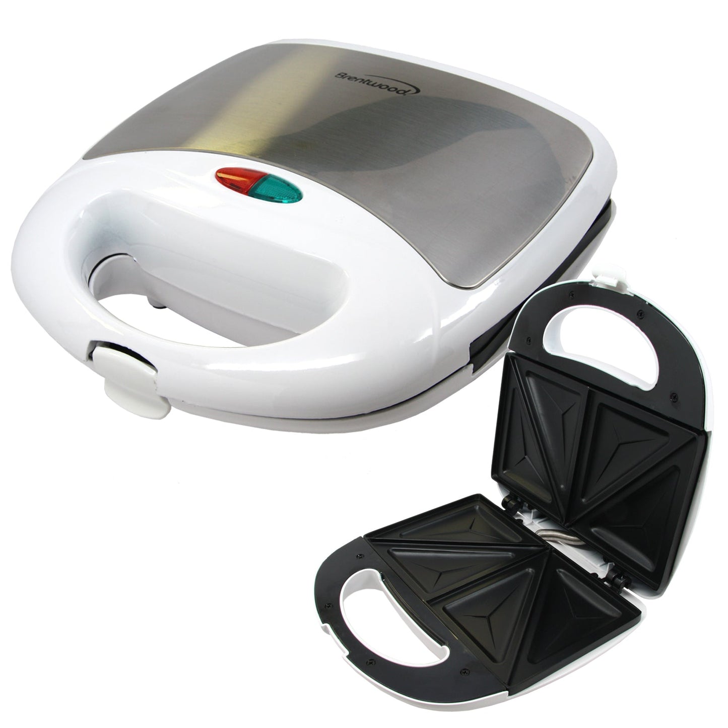 Brentwood Non Stick Compact Dual Sandwich Maker in White LuxuryLifeWay Online Store