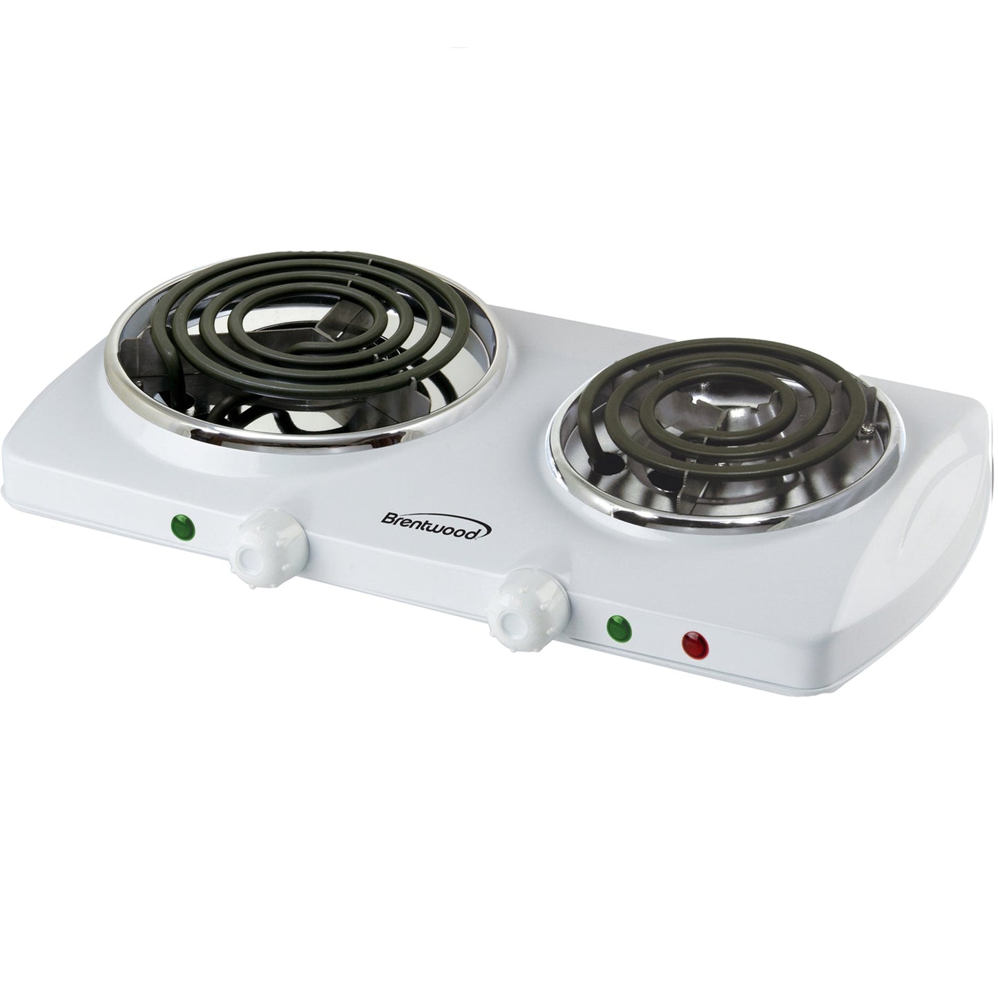 Brentwood Electric 1500W Double Burner Spiral White LuxuryLifeWay Online Store