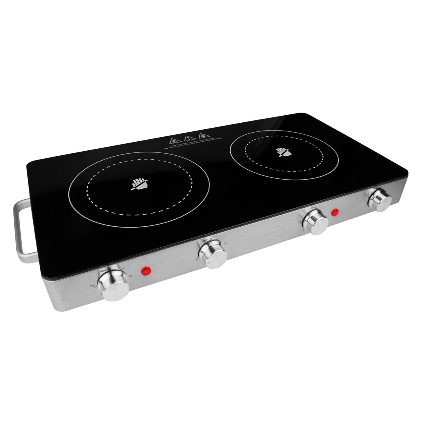 Brentwood Select 1800 Watt Double Infrared Electric Countertop Burner in Stainless Steel with Timer LuxuryLifeWay Online Store