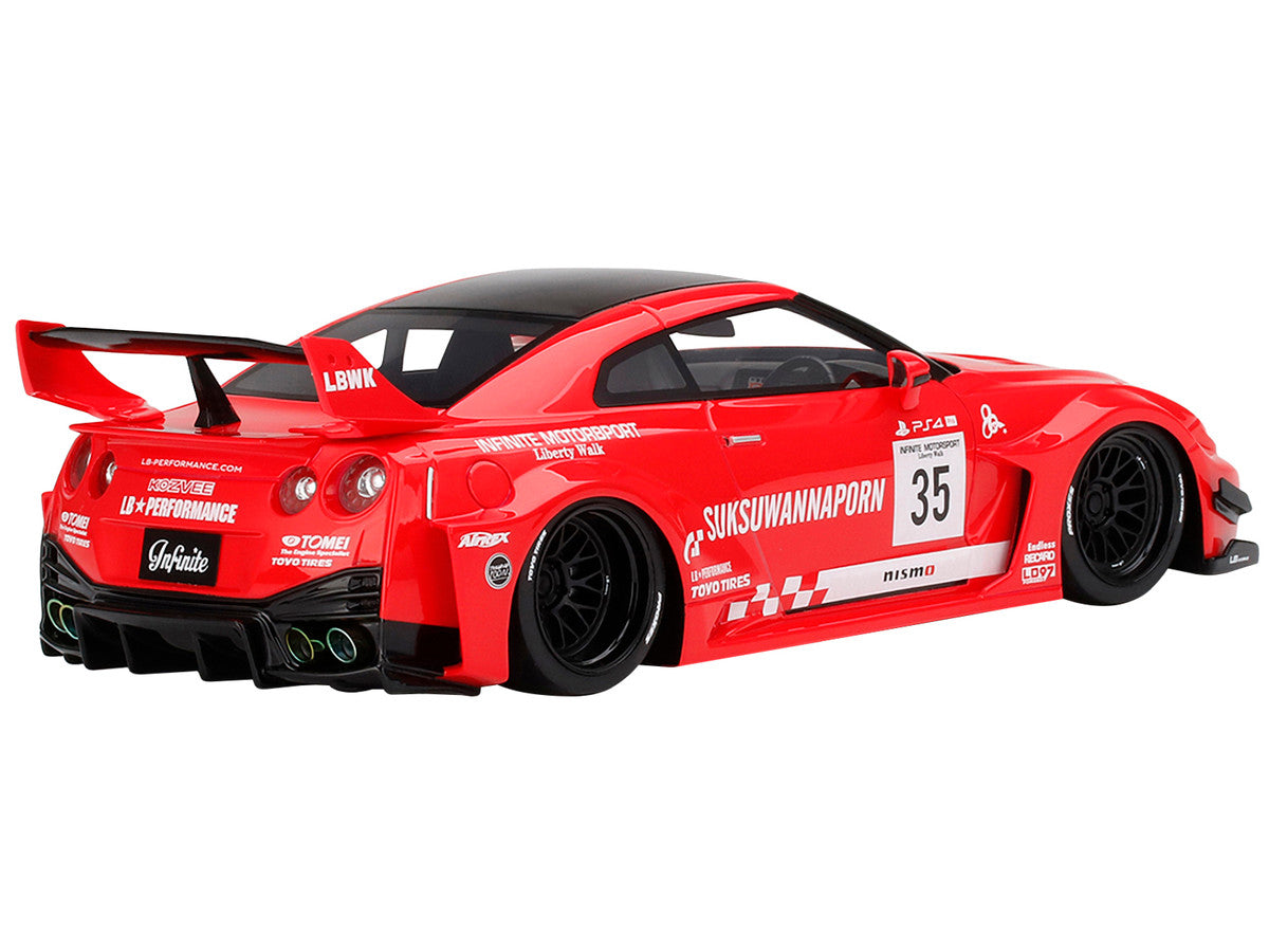 Nissan 35GT-RR Ver. 1 LB-Silhouette WORKS GT RHD (Right Hand Drive) #35 Infinite Motorsport 1/18 Model Car by Top Speed LuxuryLifeWay Online Store