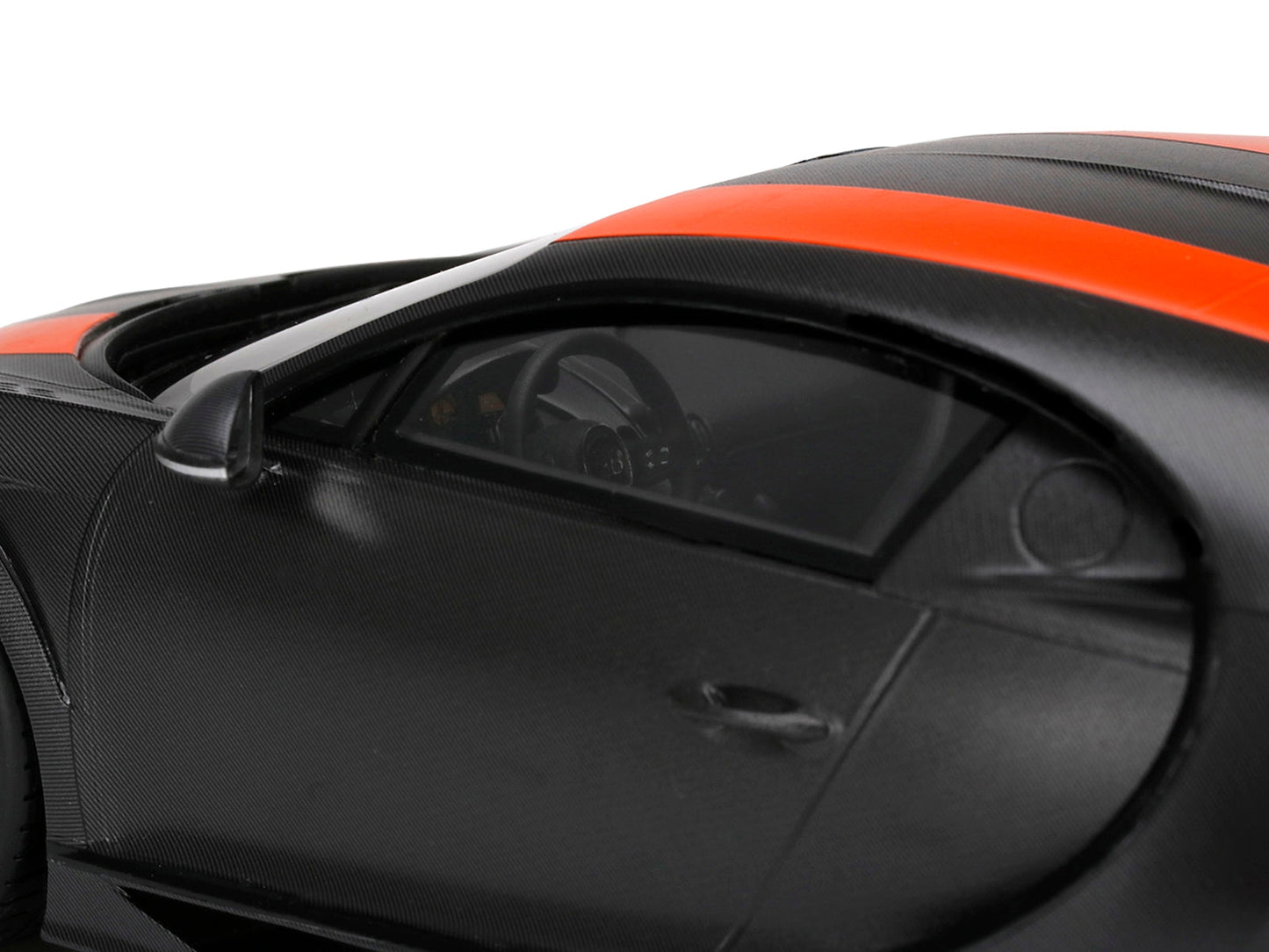 Bugatti Chiron Super Sport 300+ Matt Black with Orange Stripes "World Record 304.773 mph" 1/18 Model Car by Top Speed LuxuryLifeWay Online Store