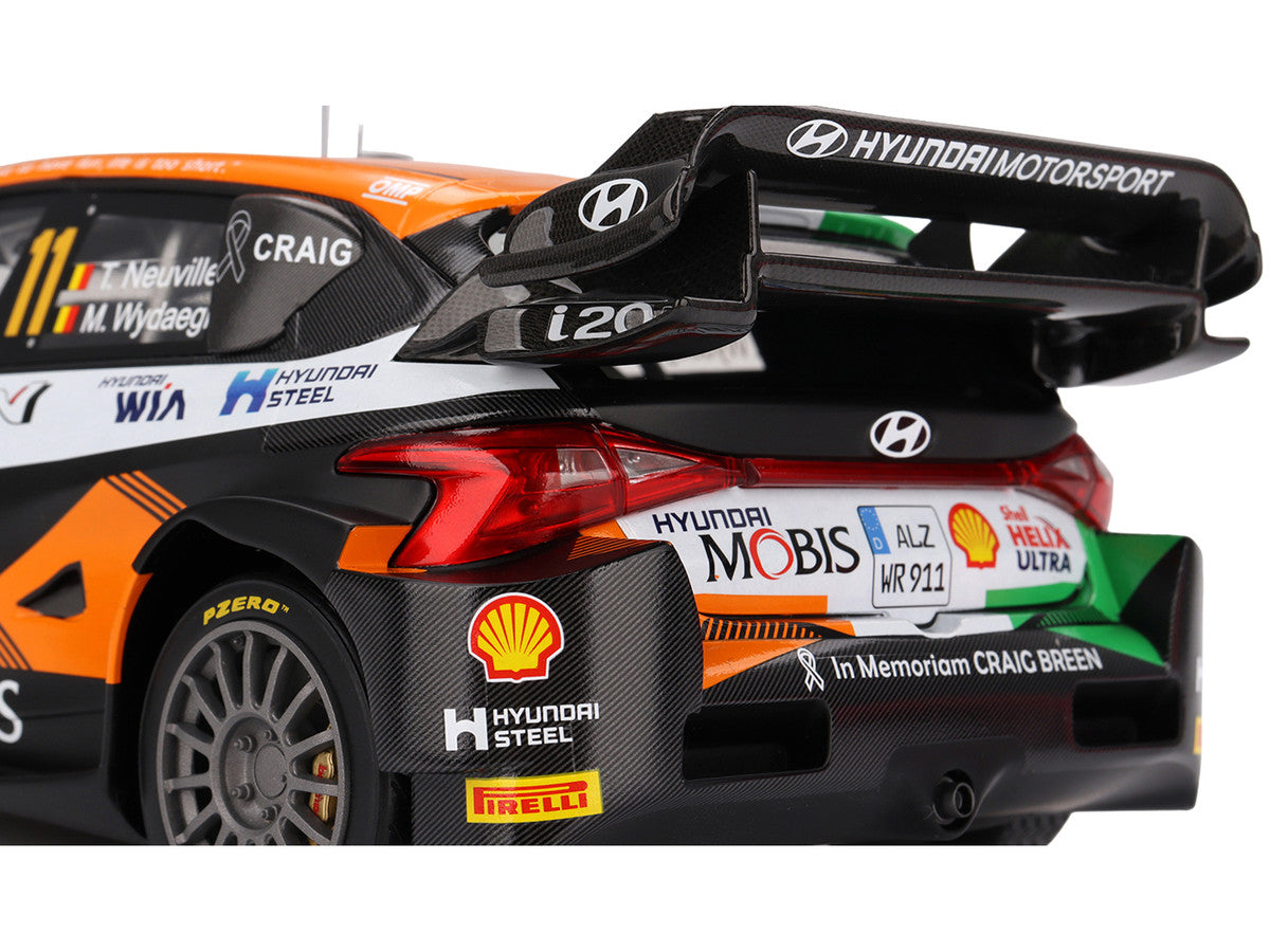 Hyundai i20 N Rally1 Hybrid #11 Thierry Neuville - Martijn Wydaeghe "Hyundai Shell Mobis WRT" Winner "Rally Croatia Power Stage" (2023) 1/18 Model Car by Top Speed LuxuryLifeWay Online Store