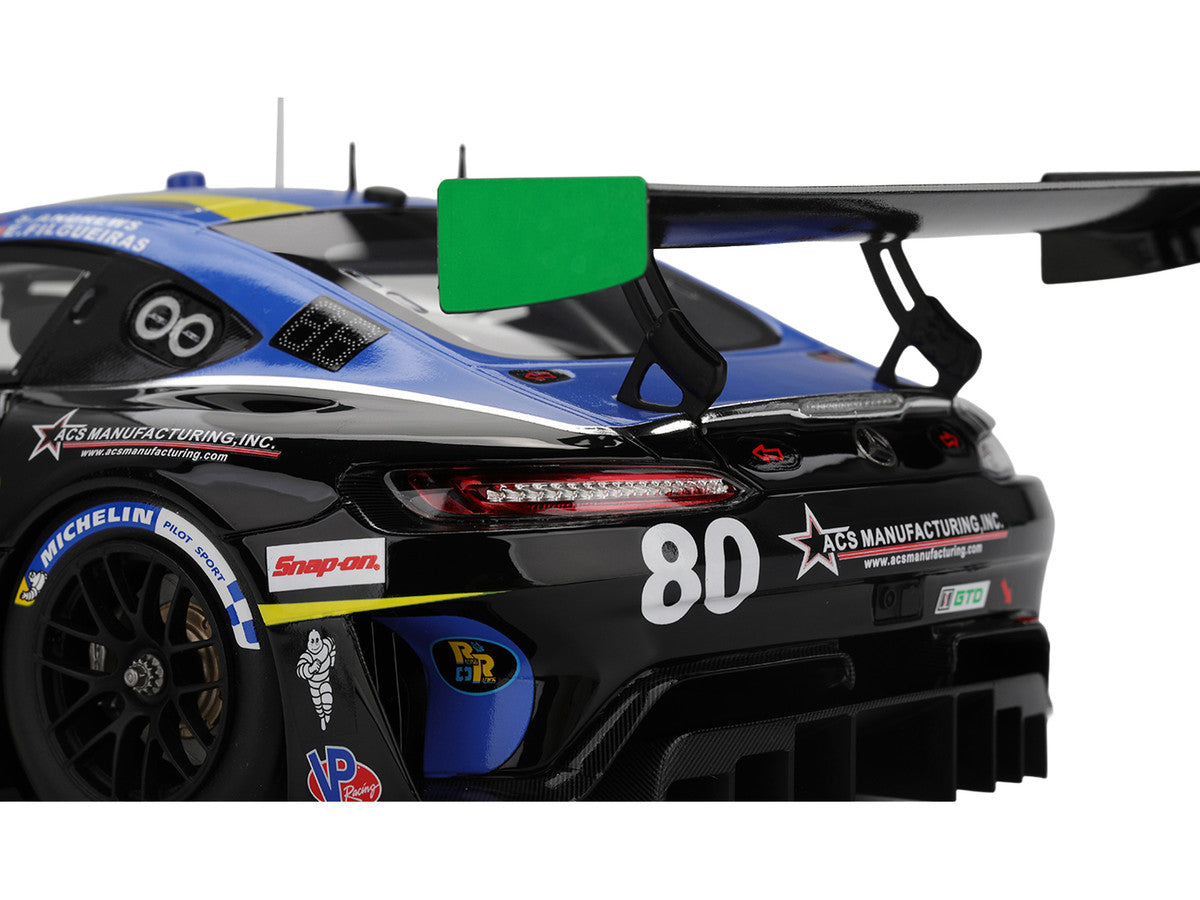 Mercedes-AMG GT3 EVO #80 Scott Andrews - Ralf Aron - Eric Filgueiras - Dan Knox "Lone Star Racing" IMSA "24 Hours of Daytona" (2025) 1/18 Model Car by Top Speed LuxuryLifeWay Online Store