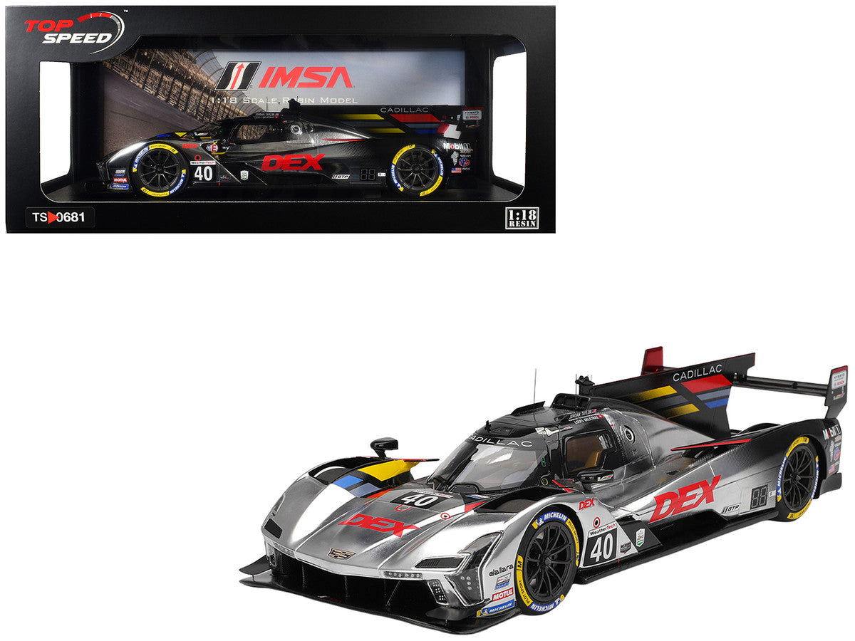 Cadillac V-Series.R #40 Louis Deletraz - Kamui Kobayashi - Jordan Taylor "Cadillac Wayne Taylor Racing" IMSA "24 Hours of Daytona" (2025) 1/18 Model Car by Top Speed LuxuryLifeWay Online Store