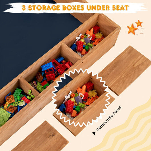 Kids Wooden Square Sandbox with Cover LuxuryLifeWay Online Store