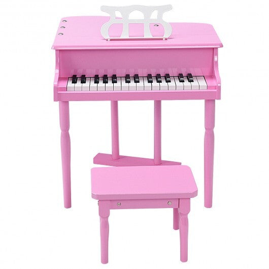 Musical Instrument Toy 30-Key Children Mini Grand Piano with Bench-Black LuxuryLifeWay Online Store