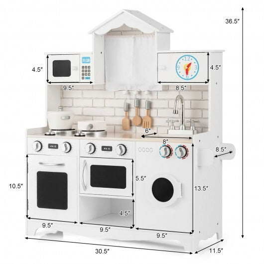 Wooden Kids Kitchen with Washing Machine LuxuryLifeWay Online Store