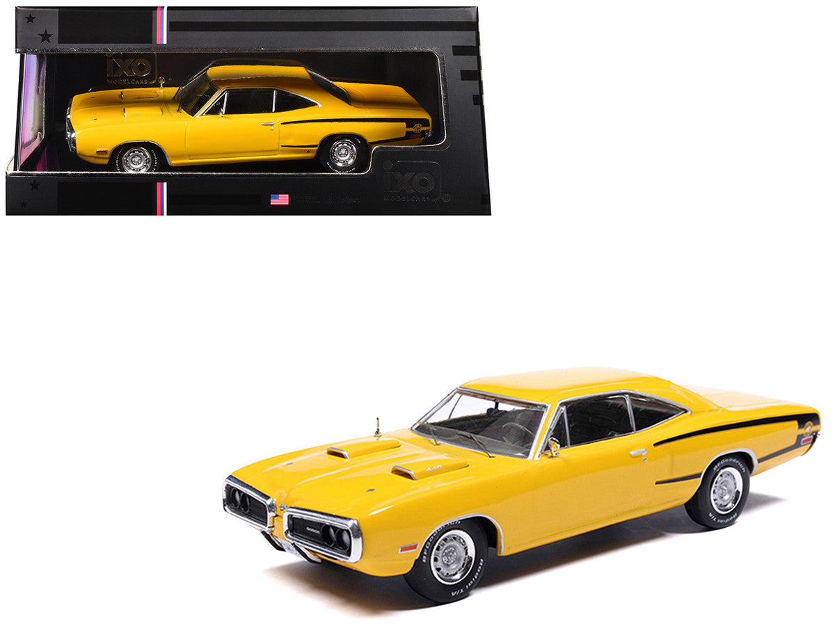 1970 Dodge Coronet Super Bee Yellow with Black Stripes 1/43 Diecast Model by IXO Models LuxuryLifeWay Online Store