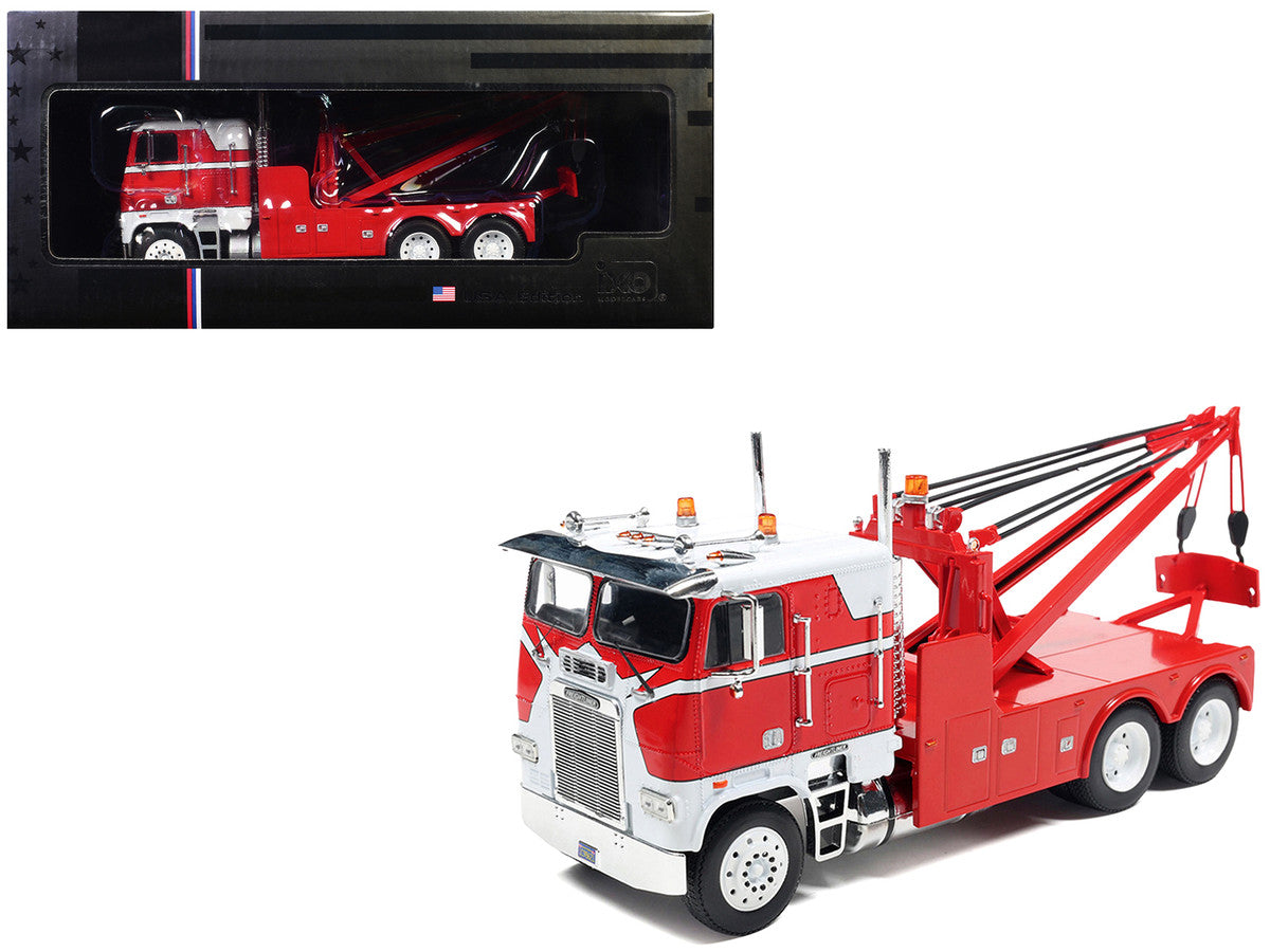 1987 Freightliner FLA Tow Truck Red and White 1/43 Diecast Model by IXO Models LuxuryLifeWay Online Store