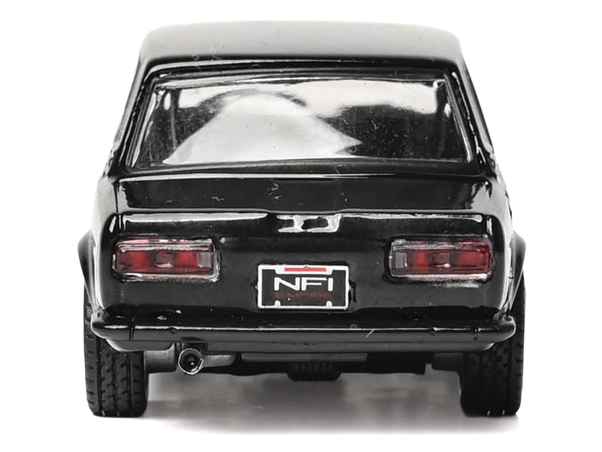 1971 Datsun 510 Black with Silver Stripes 1/64 Diecast Model Car by IXO Models LuxuryLifeWay Online Store