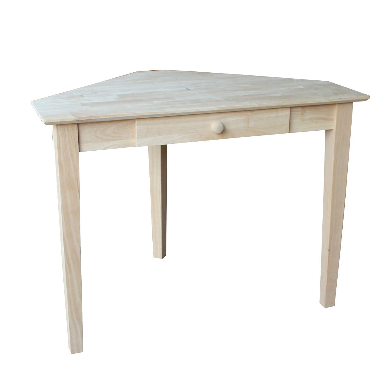 Unfinished Wood Corner Desk Laptop Computer Writing Table with Drawer LuxuryLifeWay Online Store