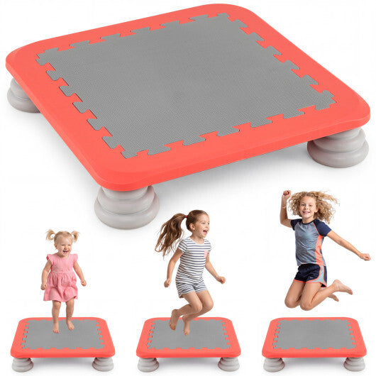 25.5 Inch Kids Mini Trampoline with 4 Removable and Non-Slip Foot Pads-Blue LuxuryLifeWay Online Store