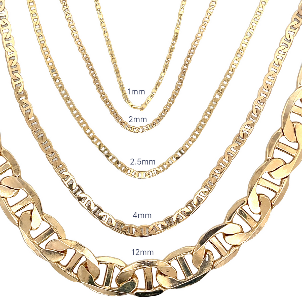 Flat Mariner Chain Anklet (E56-E61) LuxuryLifeWay Online Store