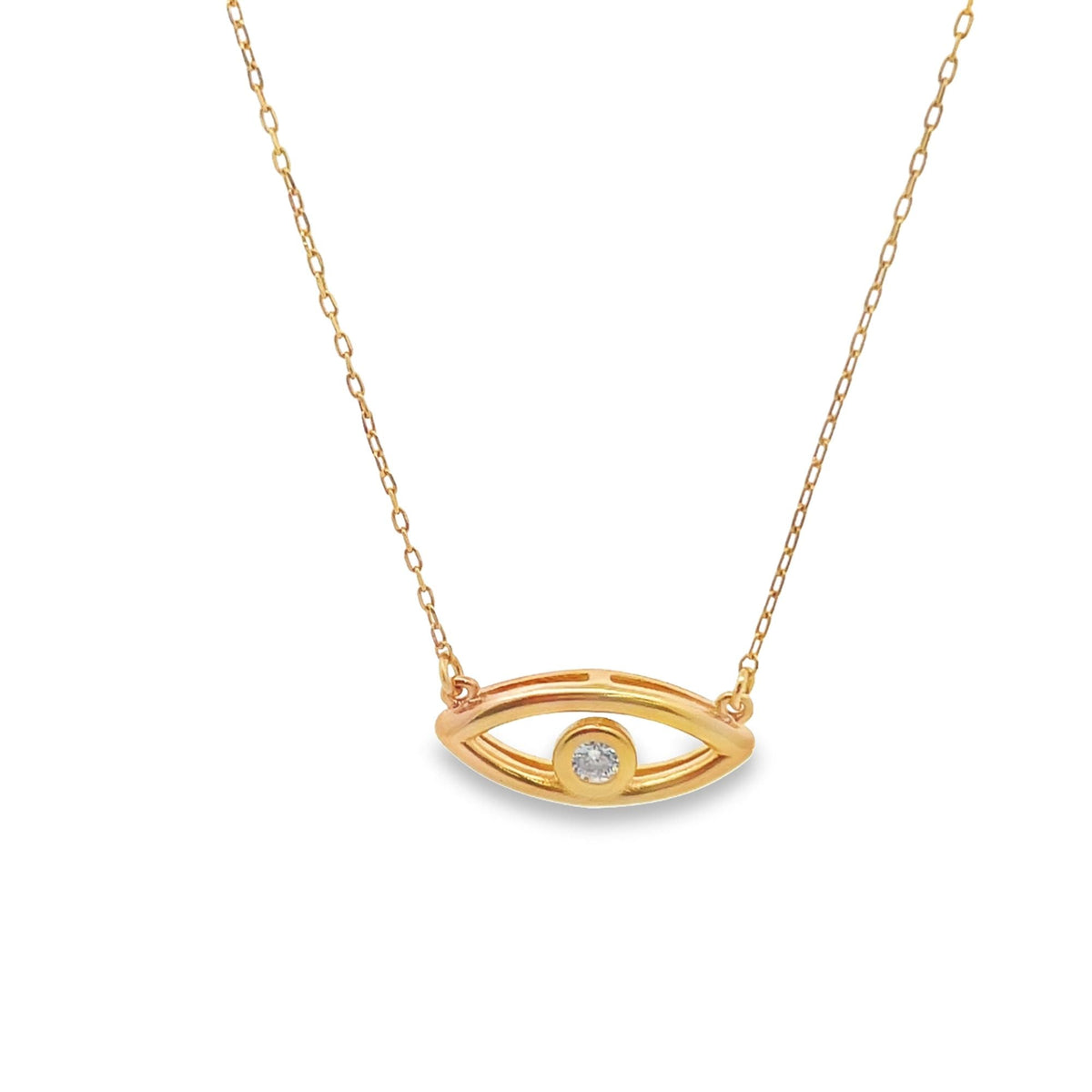 Simplistic Evil Eye CZ Stone Pendant Necklace (G117) LuxuryLifeWay Online Store