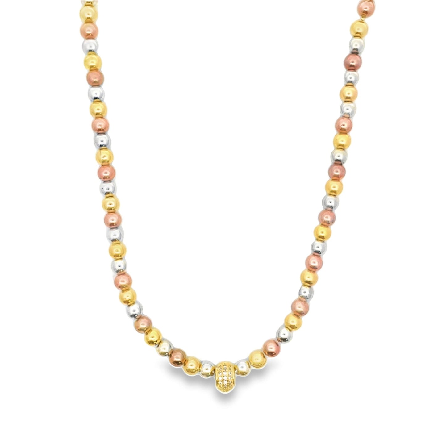 3 Toned Beaded Necklace (F247) LuxuryLifeWay Online Store