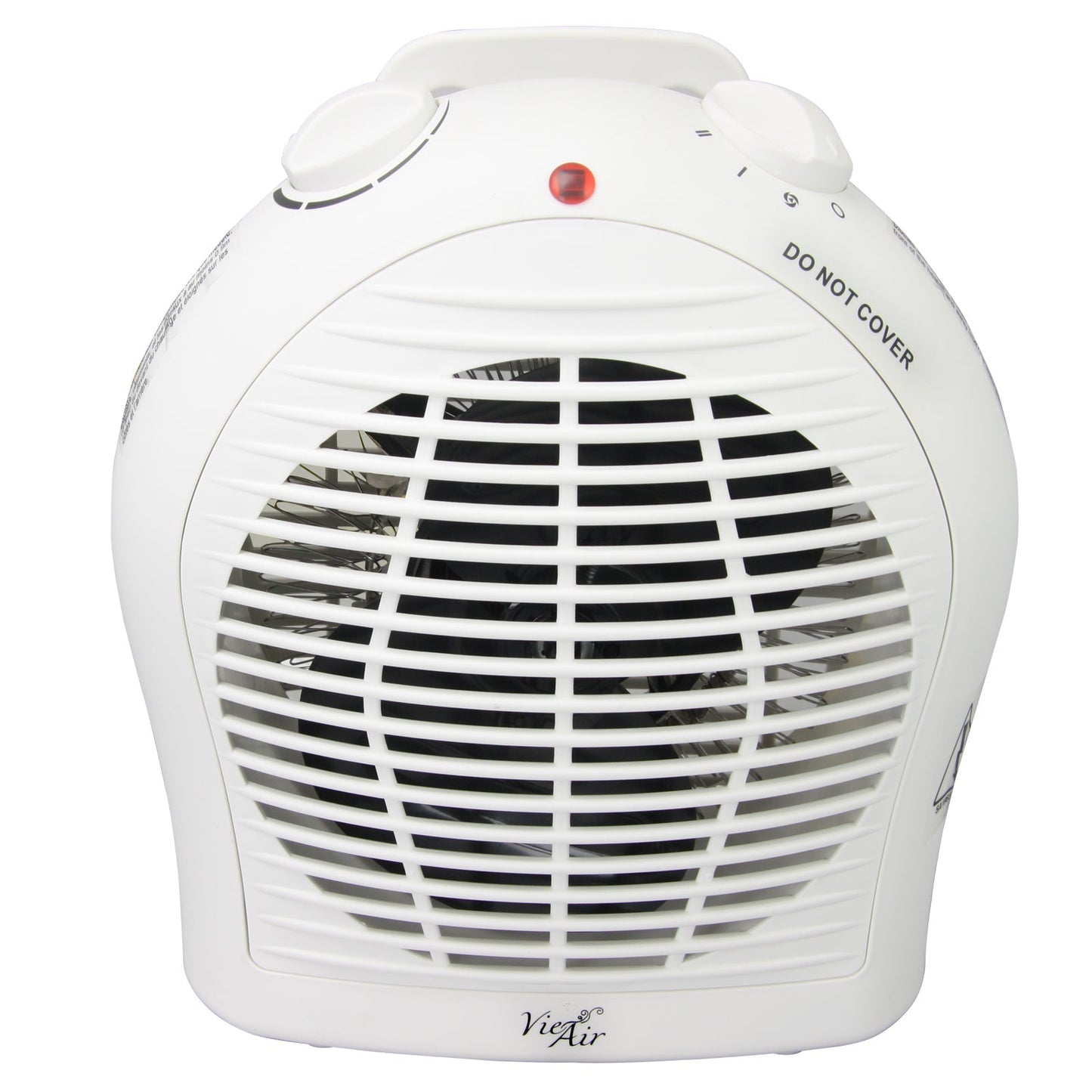 Vie Air 1500W Portable 2-Settings White Fan Heater with Adjustable Thermostat LuxuryLifeWay Online Store