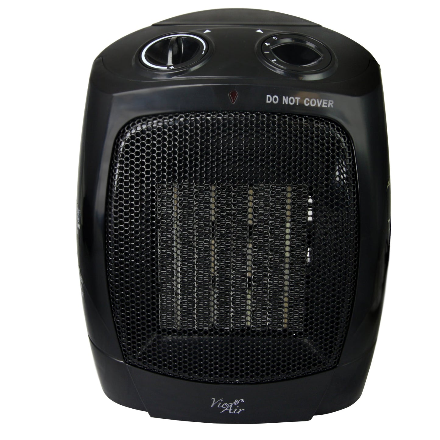 Vie Air 1500W Portable 2-Settings Office Black Ceramic Heater with Adjustable Thermostat LuxuryLifeWay Online Store
