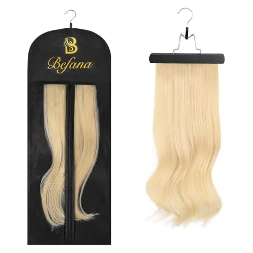 Befana Hair Extensions Holder KitBlack Hair Extensions Holder with Storage Bag (11.4 inch*31.5 inch) Hair Extensions Hander for Styling Wigs/Hairpieces/Ponytails/Hair Extensions