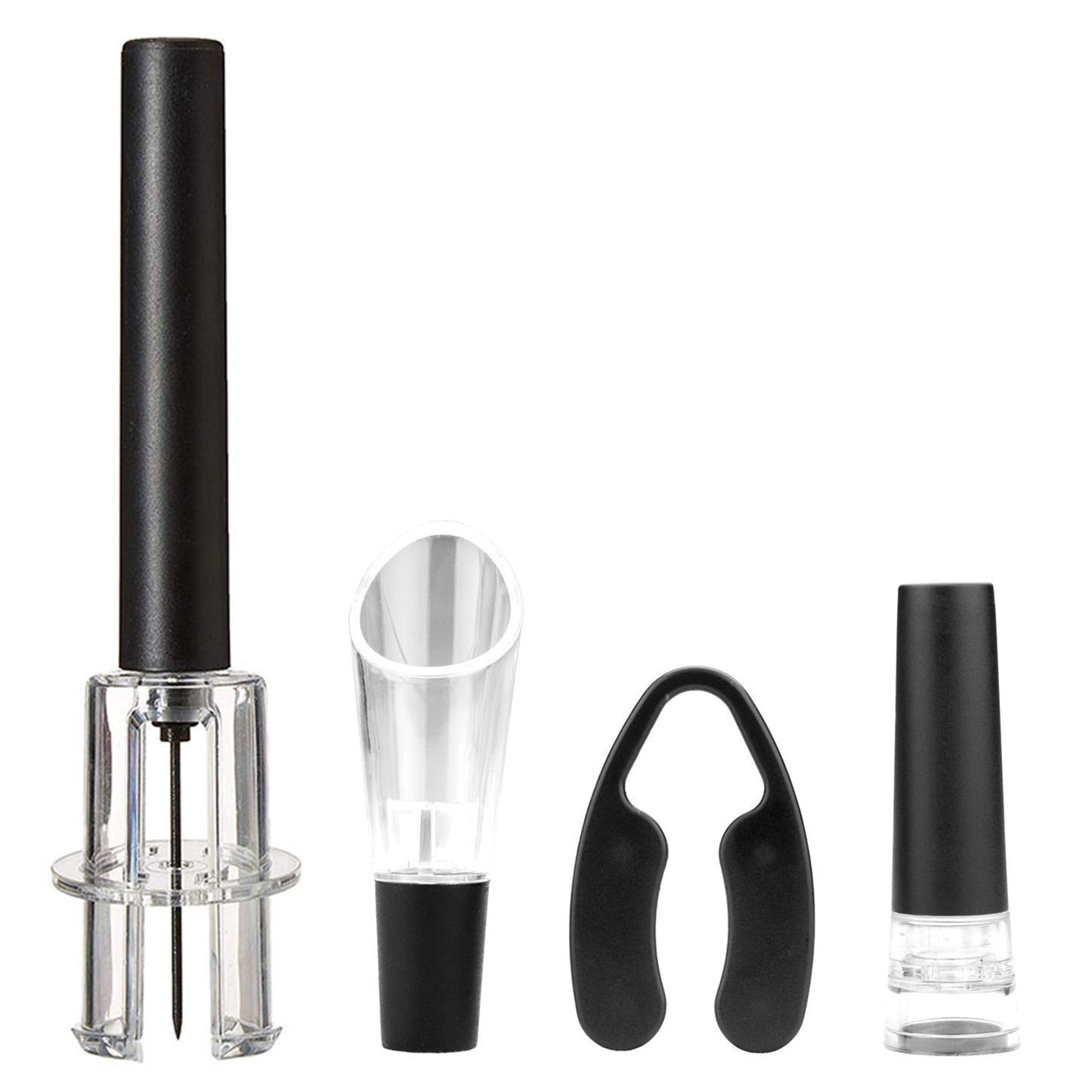 Brentwood Air Pump Wine Bottle Opener with Foil Cutter, Vacuum Stopper, Aerator Pourer LuxuryLifeWay Online Store