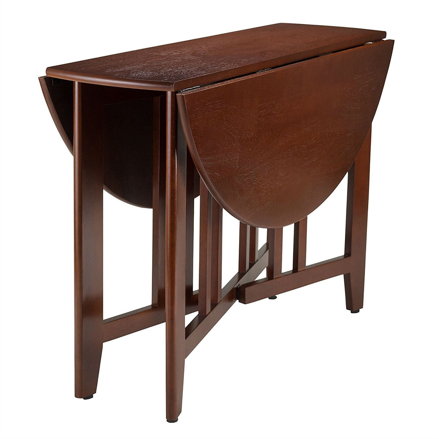 Mission Style Round 42-inch Double Drop Leaf Dining Table LuxuryLifeWay Online Store