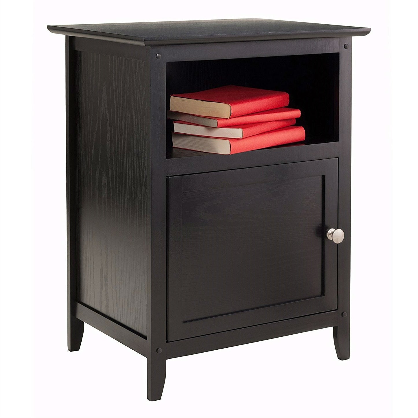 Black Shaker Style End Table Nighstand with Shelf LuxuryLifeWay Online Store