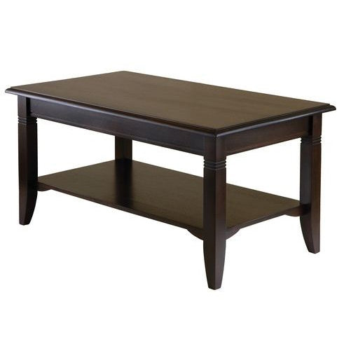 Rectangle Wood Coffee Table in Cappuccino Finish LuxuryLifeWay Online Store