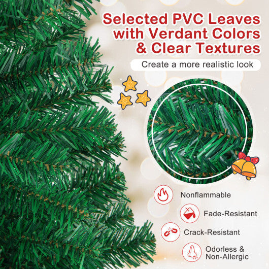 Costway 8Ft Artificial PVC Christmas Tree Stand Indoor Outdoor Green LuxuryLifeWay Online Store