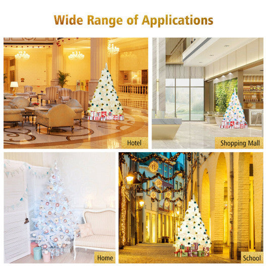 Costway 6' Hinged Artificial Christmas Tree with Metal Stand-6 ft LuxuryLifeWay Online Store