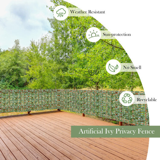 Costway Faux Ivy Leaf Decorative Privacy Fence 59 x 118 Inch LuxuryLifeWay Online Store