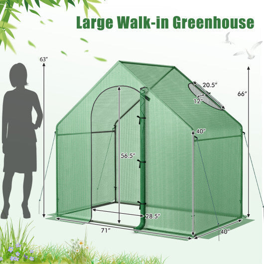 Costway Portable Outdoor Warm House with PE Cover and Roll-up Zippered Door LuxuryLifeWay Online Store