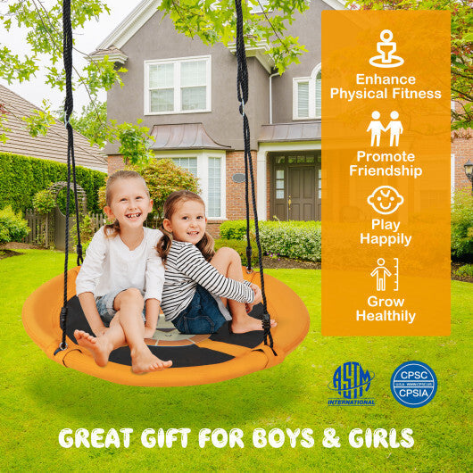 Costway 40" Flying Saucer Tree Swing Indoor Outdoor Play Set Swing for Kids Yellow LuxuryLifeWay Online Store