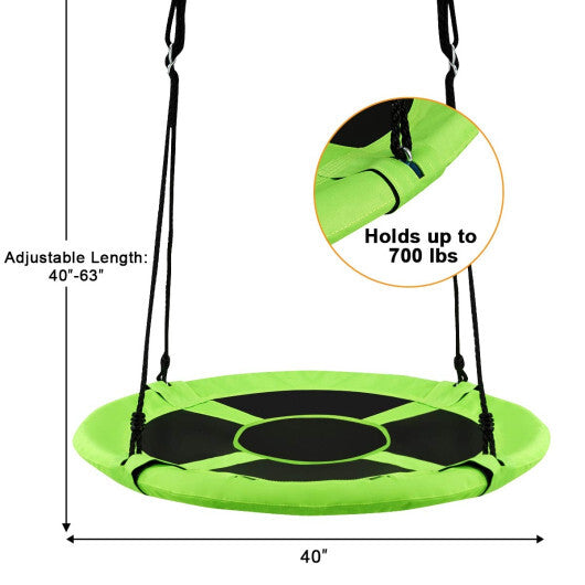 Costway 40" Flying Saucer Tree Swing Indoor Outdoor Play Set Swing for Kids Green LuxuryLifeWay Online Store