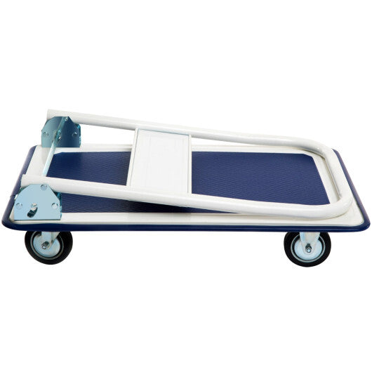 Costway 330lbs Platform Cart Dolly Foldable Push Hand Iron LuxuryLifeWay Online Store