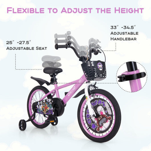 Costway 18 Inch Kids Bike for 4-8 Years Old Sport Bicycle with Adjustable Handlebar and Saddle-18 inches LuxuryLifeWay Online Store