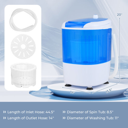 5.5 lbs Portable Semi Auto Washing Machine for Small Space LuxuryLifeWay Online Store