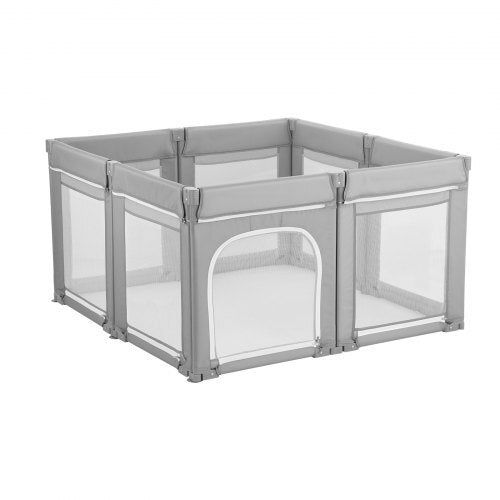 Baby Playpen, 47.2 x 47.2 Foldable Toddlers Playpen, Indoor/Outdoor Baby Fence Play Yard with Zippered Door & Soft Breathable Mesh, No-Gap Toddlers Activity Center for 6 -24 Months Babies LuxuryLifeWay Online Store