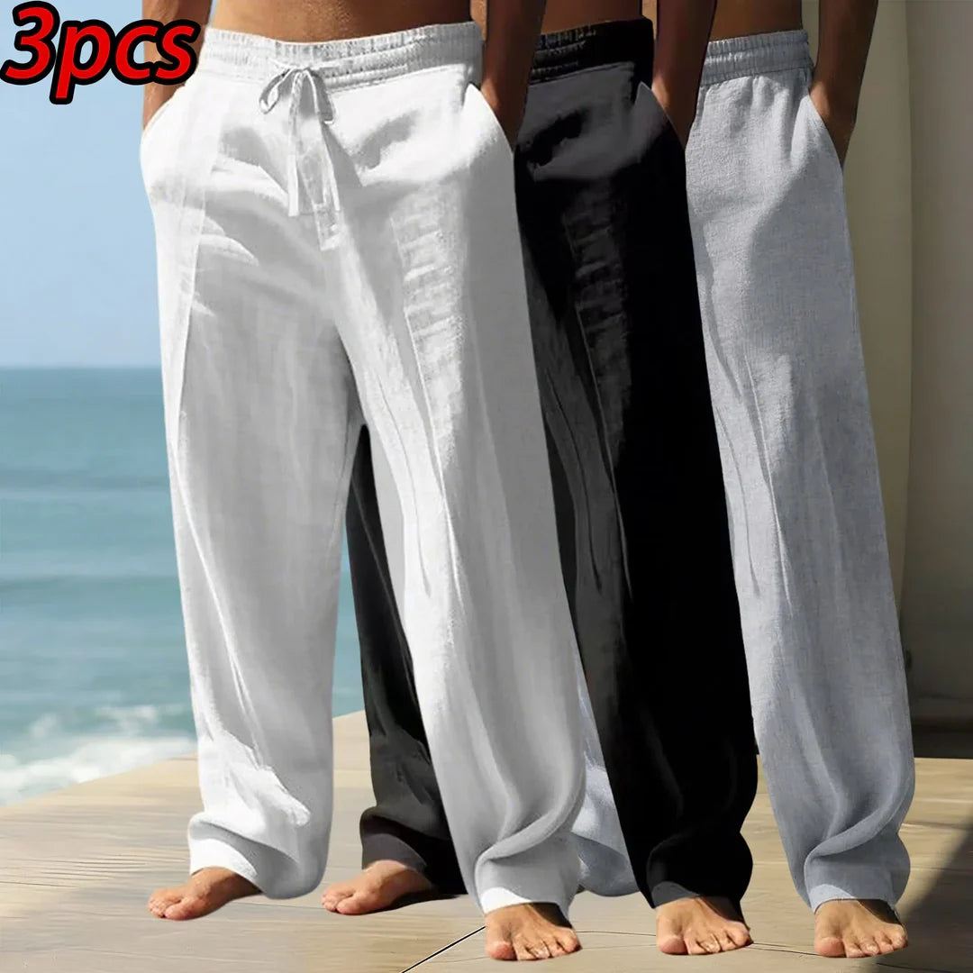 Men's Breathable And Loose Sports Straight Long Pants NorixaFashion.com