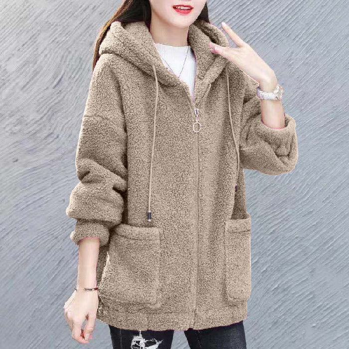 Cardigan Buttonless Printed Loose Top LadyShow.Store