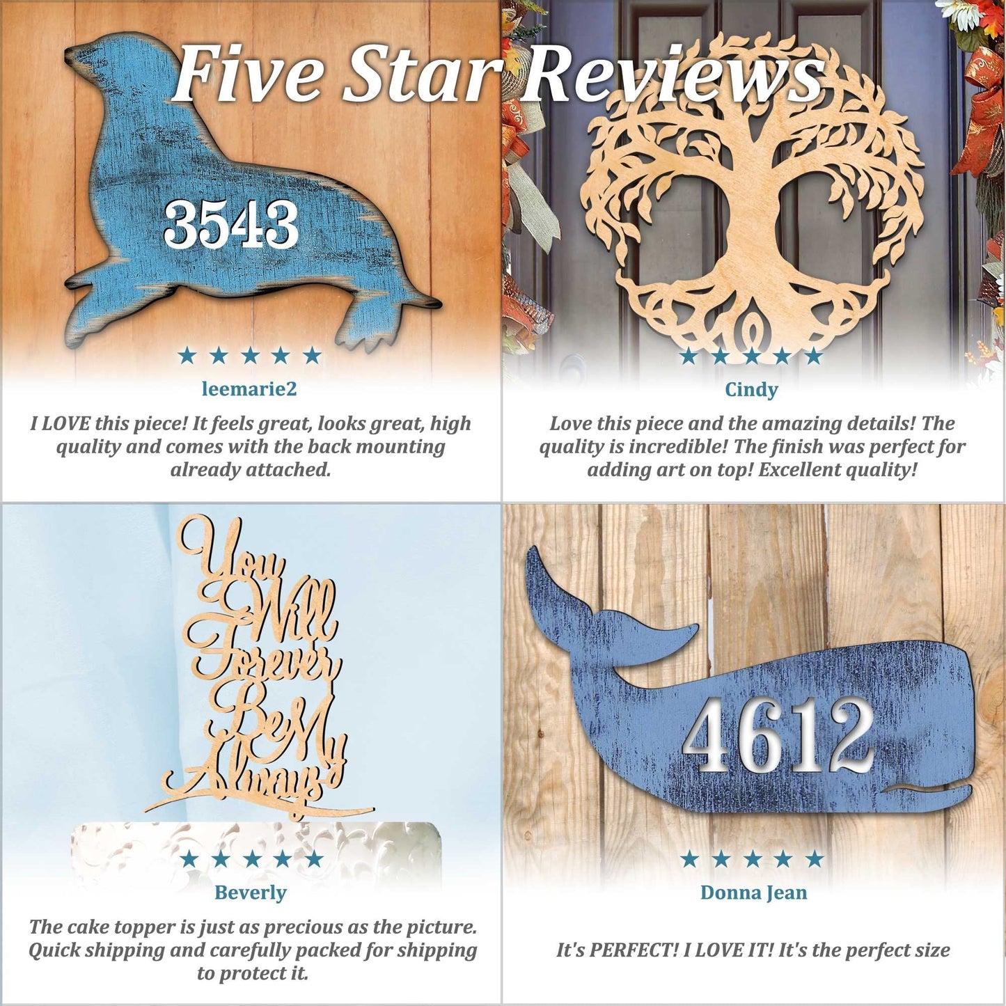 Mother's Day Store SPECIAL ! Natural wood I love you MOM Cake Topper. LuxuryLifeWay Online Store