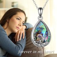 925 Silver Teardrop Urn Necklace for Ashes Retro Silver Necklace for Lover LadyShow.Store