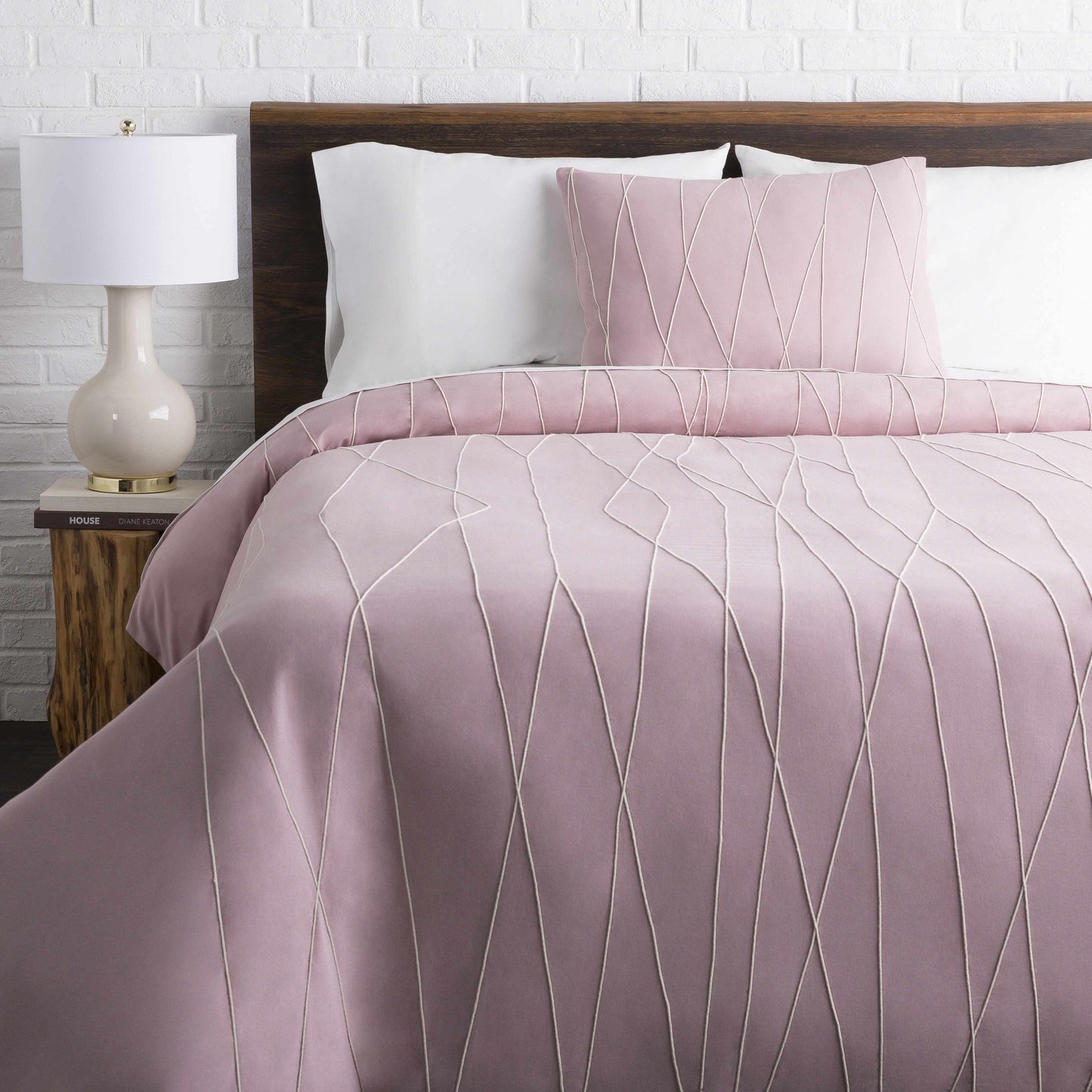 Adela Mauve Geometric Cotton Bedding Set LuxuryLifeWay Online Store