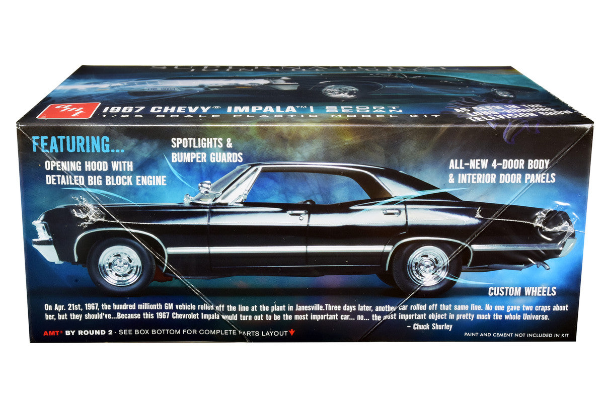 Skill 2 Model Kit 1967 Chevrolet Impala Sport Sedan "Supernatural" (2005) TV Series 1/25 Scale Model by AMT LuxuryLifeWay Online Store